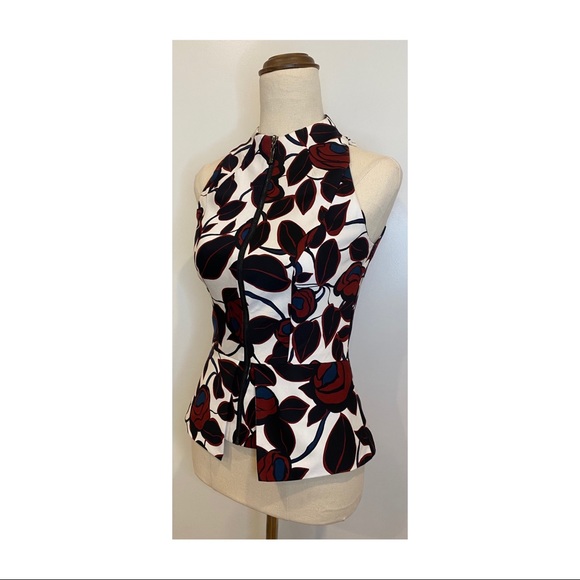 Womens Cue 2 piece set floral peplum top with pencil fitted skirt lined size 6 - Picture 3 of 13
